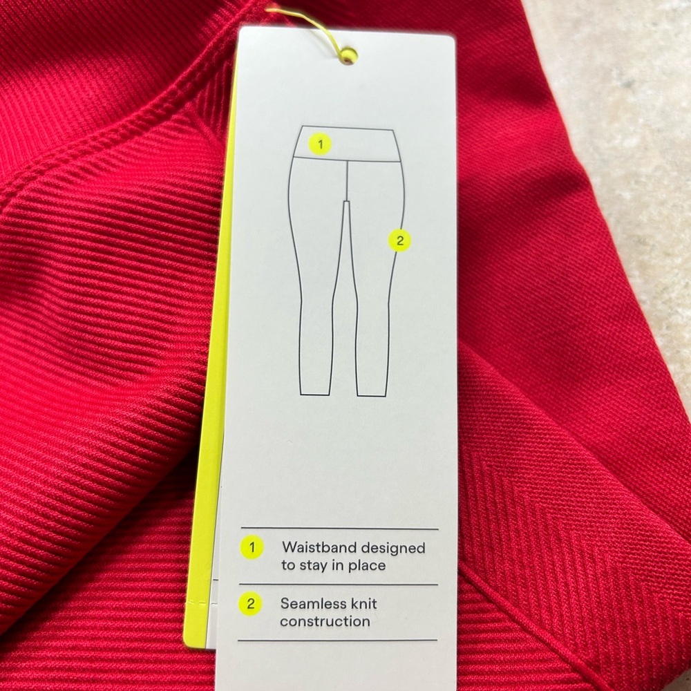 All in Motion Women's Bold Red Leggings - Picture 4 of 5